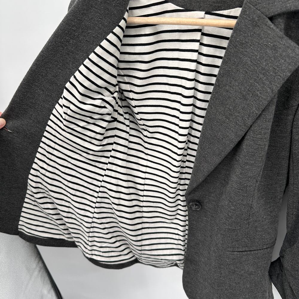 41HAWTHORN Stitch Fix Charcoal Gray Stretch Collared Blazer // XS - Picture 7 of 9